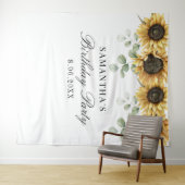 Tenture Fleur de soleil florale Eucalyptus 60e fête d'anni (En situation (horizontale))