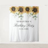 Tenture Fleur de soleil florale Eucalyptus 60e fête d'anni (Devant)