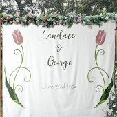 Tenture Fleur de tulipe rose