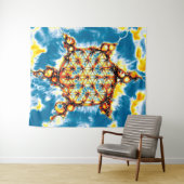 Tenture Fleur De Vie - Façons Colorées 5 (En situation (horizontale))