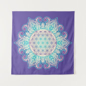 Tenture Fleur De Vie - Indien Mandala 2 (Devant (Horizontal))