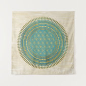 Tenture Fleur De Vie - Indigène Mandala 1 (Devant (Horizontal))