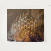 Tenture Fleur de vie universelle (Devant (Horizontal))