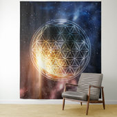 Tenture Fleur de vie universelle (En situation)