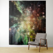 Tenture Fleur de vie universelle (En situation)