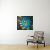 Tenture Fleur d'Imaginaire lumineux, Fractale Abstraite co (En situation (horizontale))