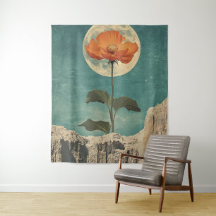 Tenture Fleur d'orange éclairée par la lune - Charme Bohèm