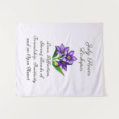 Tenture Fleur du mois de juillet Larkspur Art floral (Devant (Horizontal))