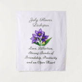 Tenture Fleur du mois de juillet Larkspur Art floral (Devant)