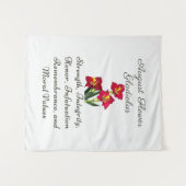 Tenture Fleur du mois de naissance d'août Cadeau de naissa (Devant (Horizontal))