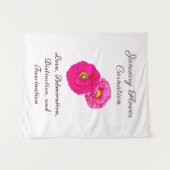 Tenture Fleur du mois de naissance de janvier Œillet Éléga (Devant (Horizontal))