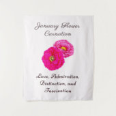 Tenture Fleur du mois de naissance de janvier Œillet Éléga (Devant)