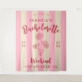 Tenture Fleur du mois de naissance Rose Beige Bienvenue En (Devant)