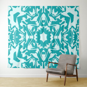Tenture Fleur en turquoise....