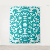 Tenture Fleur en turquoise.... (Devant)