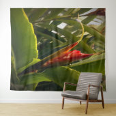 Tenture Fleur florale rouge Tropical Nature Verdure Plante (En situation (horizontale))