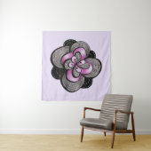 Tenture Fleur gothique violet noir Abstrait floral (En situation)