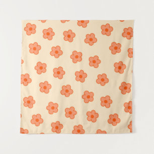 Tenture Fleur Hippie Orange Peach Preppie