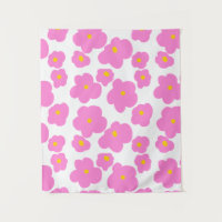Fleur marguerite rose jaune moderne motif élégant