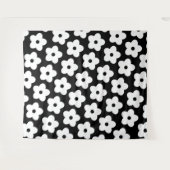 Tenture Fleur noire et blanche Motif Y2K (Devant (Horizontal))