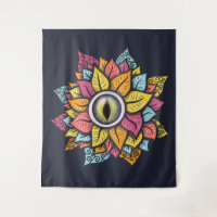 Fleur Oeil Psychédélique - Art Trippy Coloré