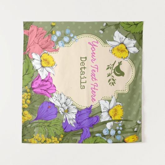 Tenture Fleur personnalisable (Devant (Horizontal))