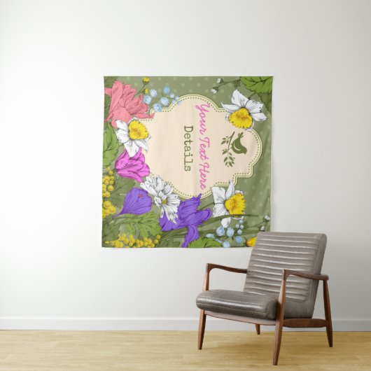 Tenture Fleur personnalisable (En situation (horizontale))