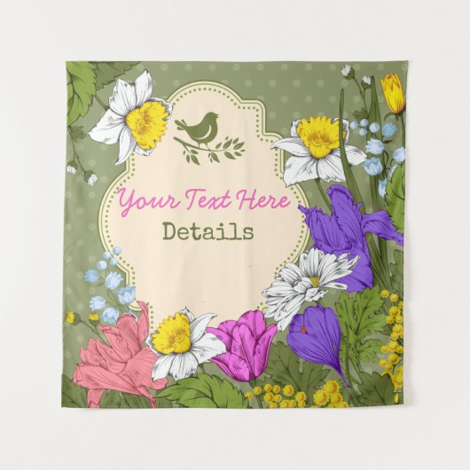 Tenture Fleur personnalisable (Devant)