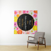 Tenture Fleur Populaire Personnaliser Blanc (En situation (horizontale))