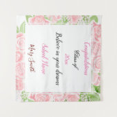 Tenture Fleur Populaire Personnaliser Rose (Devant (Horizontal))