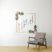 Tenture Fleur Populaire Personnaliser Rose Blanc Rose (En situation (horizontale))