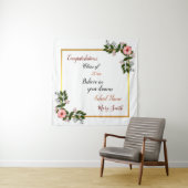 Tenture Fleur Populaire Personnaliser Rose Blanc Rose (En situation)