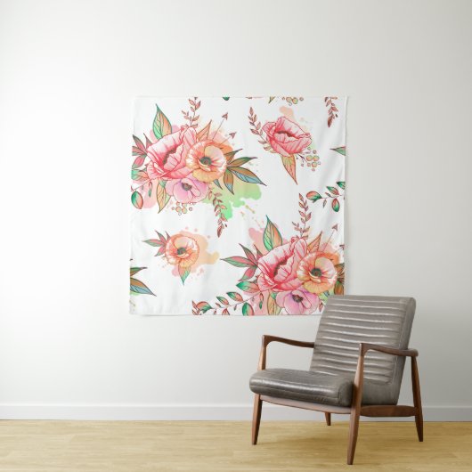 Tenture fleur printanière (En situation)