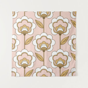 Tenture Fleur rétro : motif vintage sans soudure.