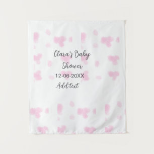 Tenture Fleur rose mignonne bébé douche aquarelle moderne 