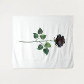 Tenture Fleur rose noire (Devant (Horizontal))