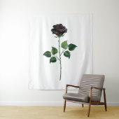 Tenture Fleur rose noire (En situation)