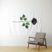 Tenture Fleur rose noire (En situation (horizontale))