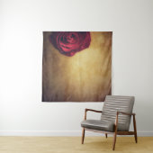 Tenture Fleur rose rose abstraite romantique (En situation (horizontale))