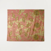 Tenture Fleur rose rustique brillant (Devant (Horizontal))