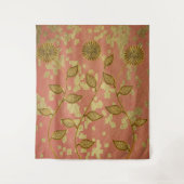 Tenture Fleur rose rustique brillant (Devant)