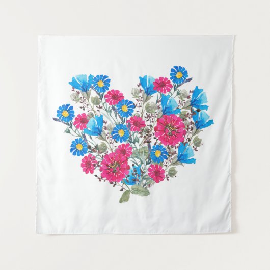 Tenture Fleur sauvage clair aquarelle (Devant)