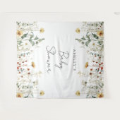 Tenture Fleur sauvage d'été Baby shower de terrain (Devant (Horizontal))
