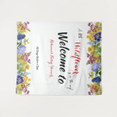 Tenture Fleur sauvage en Fleur Baby shower Floral Backbrop (Devant (Horizontal))