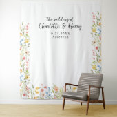 Tenture Fleur sauvage Moderne Floral Mariage Photo fond (En situation)