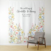 Tenture Fleur sauvage Moderne Jardin Mariage Photo fond (En situation)