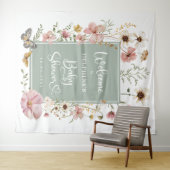 Tenture Fleur sauvage Sage Green Baby en fleurs Douche Bie (En situation (horizontale))