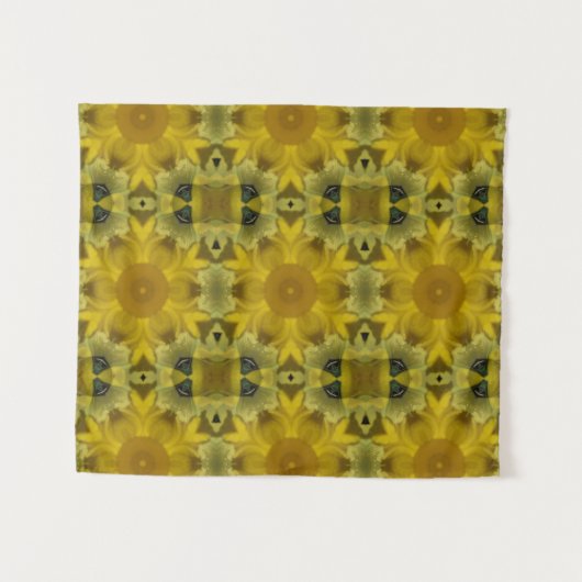 Tenture Fleur soleil éclate dorée (Devant (Horizontal))