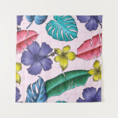 Tenture Fleur tropicale : motif feuille sans soudure (Devant (Horizontal))