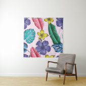 Tenture Fleur tropicale : motif feuille sans soudure (En situation)